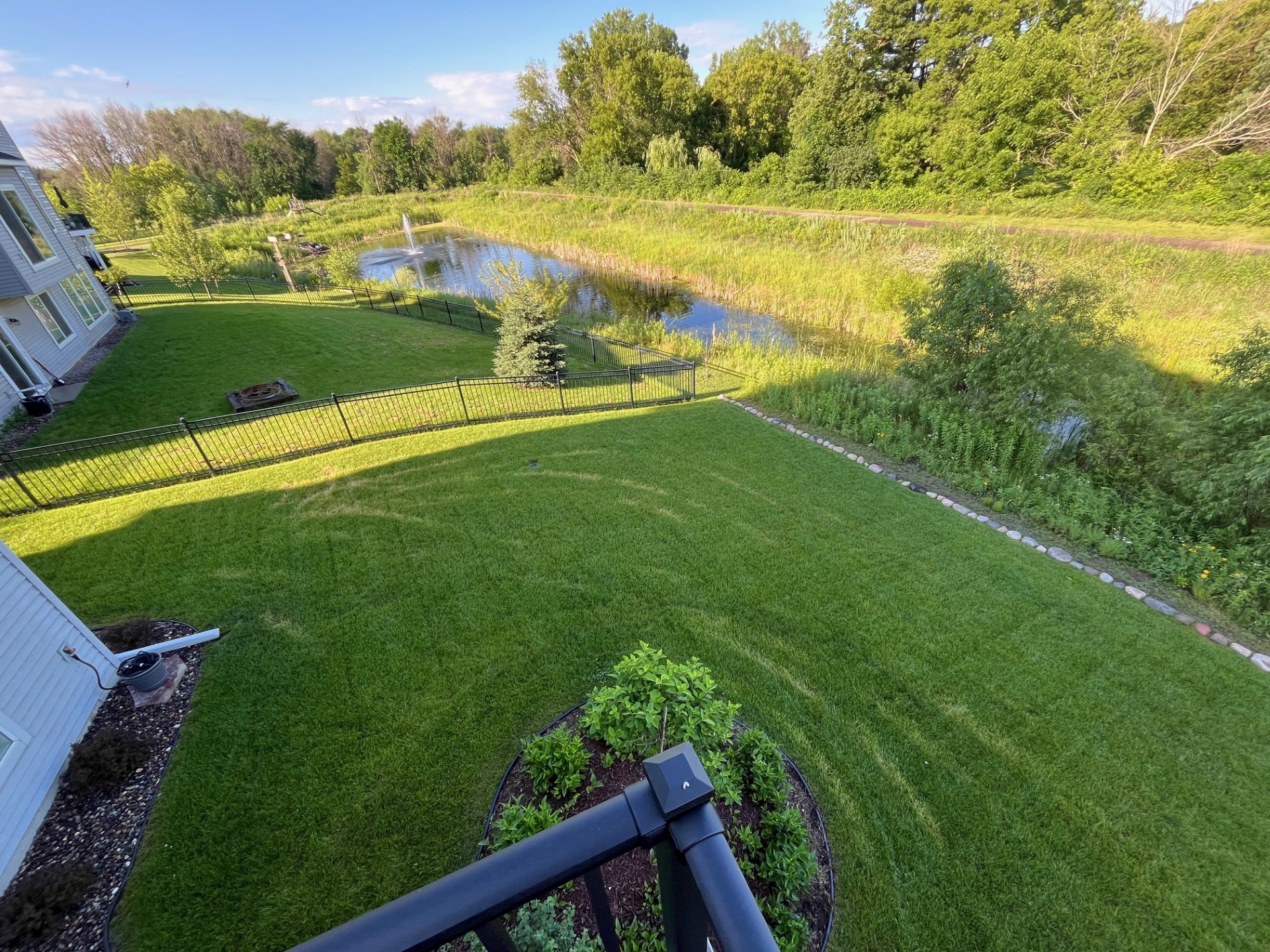Healthy lawn maintained with proper cultural care
